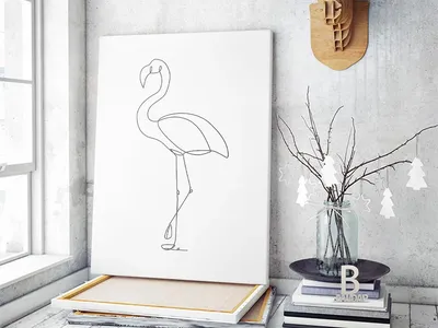 Один рисунок отдельной строке экзотического фламинго для идентификации  логотип компании. Концепция амулет птицы фламинго для марки Иллюстрация  вектора - иллюстрации насчитывающей минимализм, фауна: 190747439
