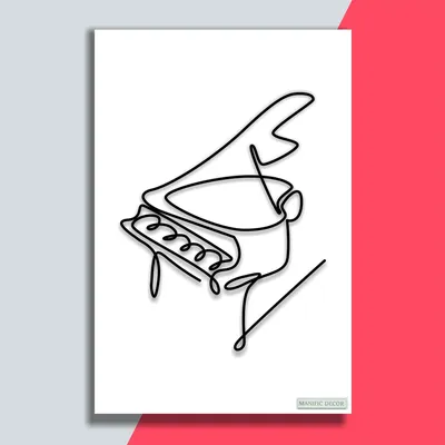 ᐉ Картина интерьерная абстрактная Manific Decor Piano Фортепиано 30х40  Черный (1.044.3040)