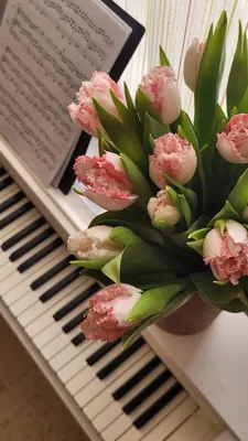 Фортепиано | Пианино, Цветочный, Цветы
