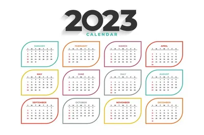 Календарь 2023: векторные изображения и иллюстрации, которые можно скачать  бесплатно | Freepik