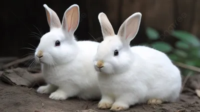 4 шт., фигурки белых кроликов | AliExpress