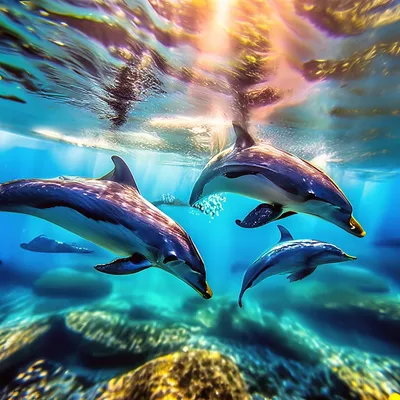 Дельфин под водой стоковое фото ©shopartgallery 249945220