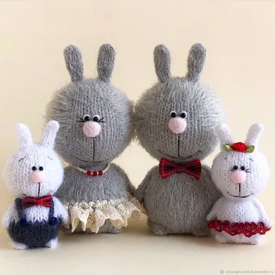 Семейка зайцев – заказать на Ярмарке Мастеров – 4AQ3DRU | Мягкие игрушки,  Москва