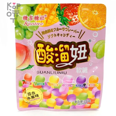 Жевательная конфета Suanliuniu Fruit Flavor со вкусом фруктов по цене 25  руб. в интернет магазине Корейские товары для всей семьи(КорОпт)