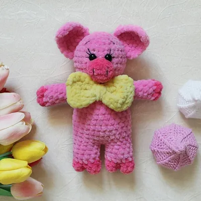 Вязаный поросенок Фунтик крючком | Hi Amigurumi