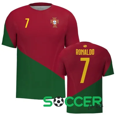 Новая Футболка сборная Португалии Рональдо 7 Чемпионат Мира 2022 (Ronaldo 7  Portugal World Cup 2022) игровая/повседневная 10224500 цвет: микс 91301  купить в SOCCER-SHOP - Футбольный интернет-магазин