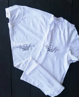 Парные футболки для влюбленных для подруг с парнем с принтом Palmost  59340802 купить за 742 ₽ в интернет-магазине Wildberries