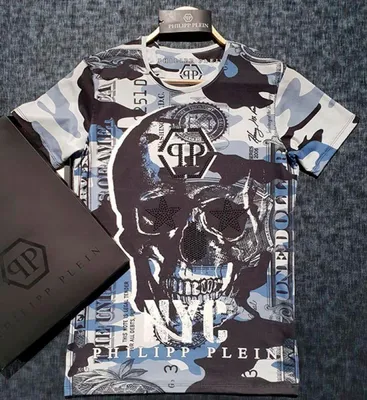 Modnica-shop | Купить Футболка Philipp Plein крылья в стразах + рванка  белый Цена от производителя, отзывы,фото, бесплатная дос