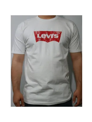 Levis Tshirt White Mens Short Sleeve Logo white.