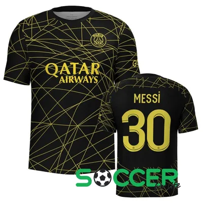 Новая Футболка ПСЖ Месси 30 (PSG Messi 30) 2022-2023 игровая/повседневная  10226401 цвет: черный 91333 купить в SOCCER-SHOP - Футбольный  интернет-магазин