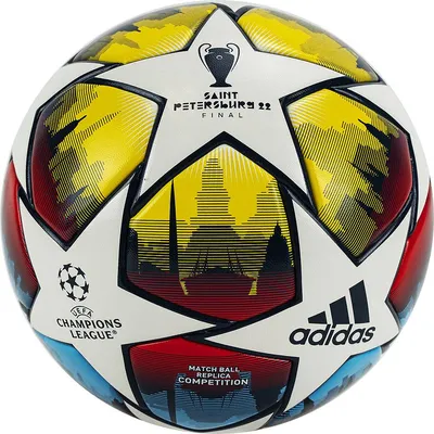 Мяч футбольный Adidas Finale 22 UCL Competition St. Petersburg Ball FIFA  Pro, H57810, размер 4