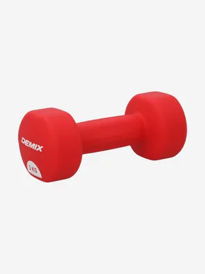 Гантель Demix 3 кг с неопреновым покрытием красный цвет — купить за 1399  руб., отзывы в интернет-магазине Спортмастер