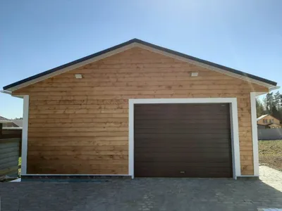 Гараж 6,74 х 6,85 м. Дерево - Шведский металлический гараж на даче – за  неделю!
