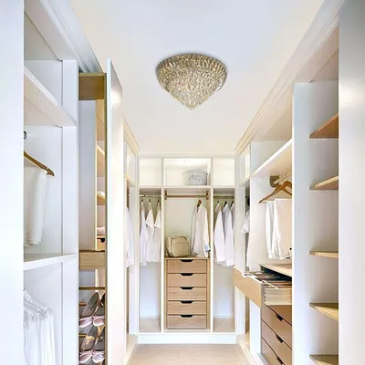 Дизайн гардеробной комнаты маленького размера - 69 фото
