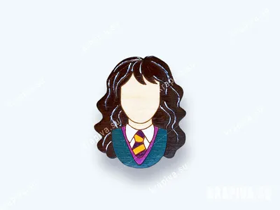 Брошь «Гермиона из Гарри Поттера» z-hermione купить в интернет-магазине  krapivasu