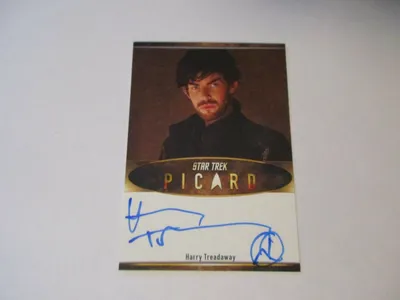 «Звездный путь Пикарда», сезон 1 — Архивная коробка Гарри Тредэуя с автографом в рамке — один | eBay