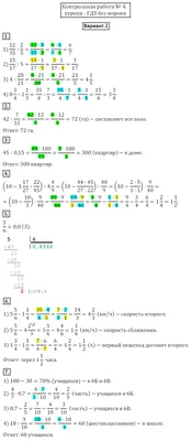 ГДЗ Математика Мерзляк 6 класс Дидактические № Вариант 2 КР-4. Деление  дробей, Контрольные | Получить