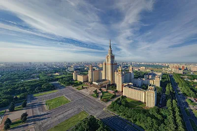 Аэрофотосъемка центрального здания МГУ - Интересные фото