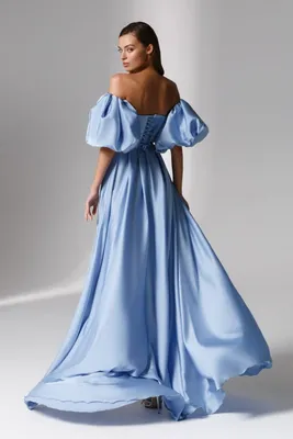 Голубое пышное платье арт.56-04 - прокат от 3500 руб. | Москва