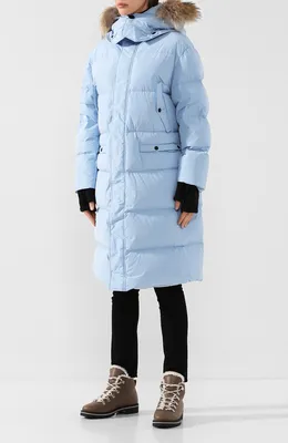 Moncler - Голубой пуховик с логотипом 1A00034596K7 купить в Symbol