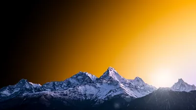 Обои Аннапурна, пейзажи гор, Альпы, горный хребет, атмосфера Full HD, HDTV,  1080p 16:9 бесплатно, заставка 1920x1080 - скачать картинки и фото
