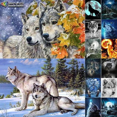 Альпийский горный волк, зима, …» — создано в Шедевруме