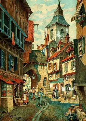 Средневековый город картинки - 61 фото