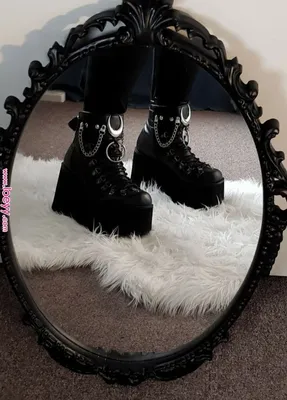 Pin by 𝘥𝘢𝘴 ⭑ on † fits | Goth shoes, Gothic shoes, Cute shoes