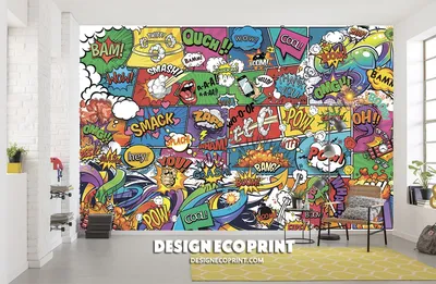 Купить обои Граффити в стиле поп-арт в интернет-магазине в Москве от  производителя Designecoprint