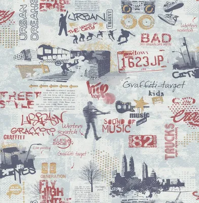 Обои Граффити Московская обойная фабрика 6266-6 МОФ — купить по цене 466 ₽  в Москве | интернет-магазин «Акцент»