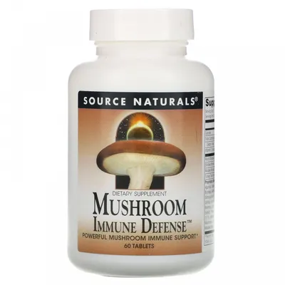 Source Naturals, Mushroom Immune Defense, комплекс из 16 грибов, 60  таблеток купить в Москве