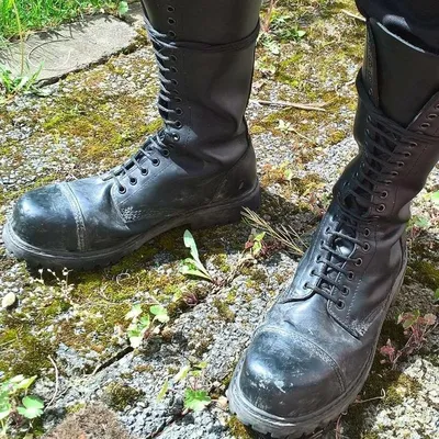 Grinders BullDog CS Black 10 Hole Men's Ladies Safety Steel Toe Boots | eBay