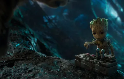 Обои marvel, марвел, стражи галактики, грут, groot, Baby Groot, Guardians  of the galaxy vol.2 картинки на рабочий стол, раздел фильмы - скачать