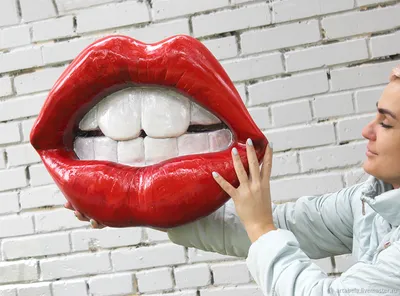 Объемные губы – заказать на Ярмарке Мастеров – P57IIRU | Декор,  Санкт-Петербург