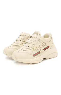 GUCCI GG logo-detailed leather and embroidered canvas sneakers |  NET-A-PORTER