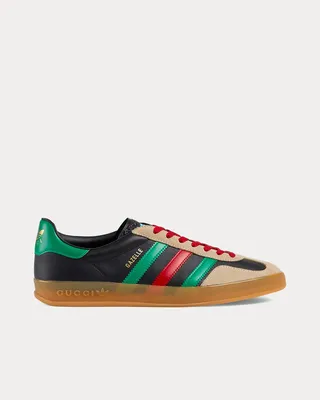 GUCCI GG leather and canvas sneakers | NET-A-PORTER