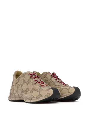 Gucci Men's Screener Signature Web Leather Low-Top Sneakers | Neiman Marcus