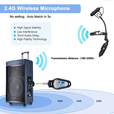 4-канальный конденсаторный микрофон KIMAFUN, беспроводная система микрофона  для саксофона 2,4 ГГц с шумоподавлением и чистым звуком - купить по  выгодной цене | AliExpress