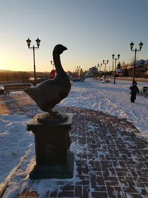 Шадринский гусь, жанровая скульптура, Курганская область, Шадринск, улица  Кондюрина — Яндекс Карты