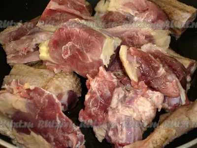 Тушеное мясо гуся - 7 пошаговых фото в рецепте