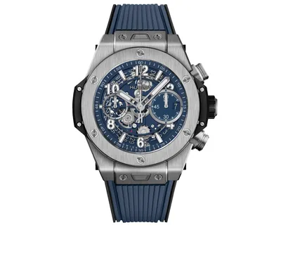 Часы Unico Titanium Blue HUBLOT Big Bang 441.NX.5171.RX, 42 мм, титан,  хронограф | Mercury