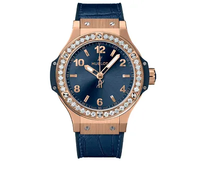 Часы Gold Blue Diamonds HUBLOT Big Bang 361.PX.7180.LR.1204, 38 мм, розовое  золото, безель с бриллиантами | Mercury