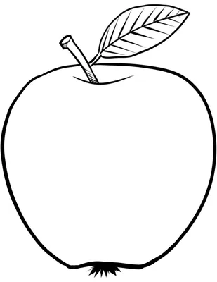 Раскраска яблоко распечатать бесплатно скачать