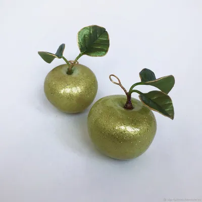 Елочная игрушка «Зеленое яблоко» – заказать на Ярмарке Мастеров – O3LLQRU |  Игрушки, Новосибирск