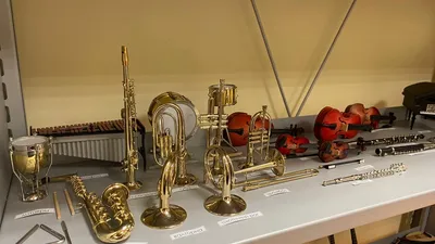 Скрипка - 5 см. В Губкинском появилась уникальная коллекция миниатюрных  инструментов.