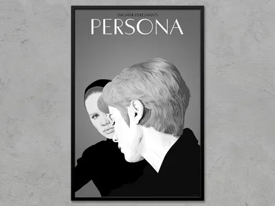 Классический постер ретро-фильма Ингмара Бергмана «Персона» 1966 года — Etsy