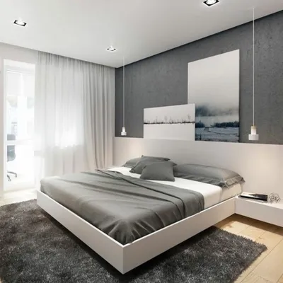 90 фото серый интерьер спальни – 2019 Дизайн Интерьера | ไอเดียห้องนอน,  การออกแบบภายใน, ห้องนอนใหญ่