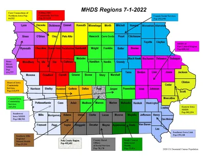 MHDS Regions | Iowa Peer Workforce Collaborative - The University of Iowa