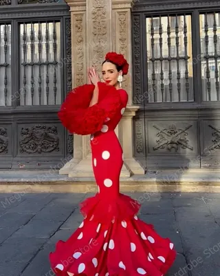 Платья для бальных танцев, красное, испанское платье, костюм для фламенко,  одежда для взрослых, сценический конкурс, одежда для представлений, DN3045  | AliExpress