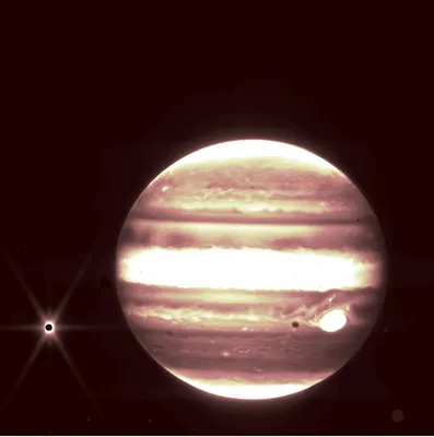 Джеймс Уэбб» запечатлел Юпитер, его кольца и три спутника